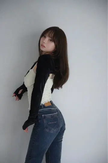 [ 정품 ] andmary Mei shirring tops black