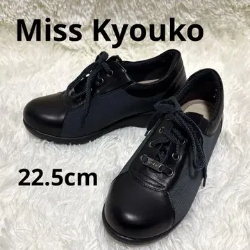 Miss Kyouko 스니커즈 라메 컴포트 4E 천연 가죽 22.5cm