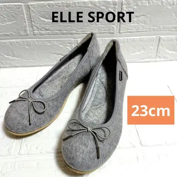 ELLE SPORT 23cm 로우힐 슈즈 발레 슈즈 그레이