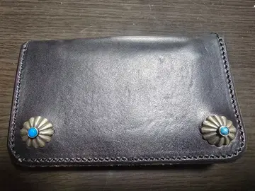 LARRY SMITH 블랙 가죽 접이식 지갑