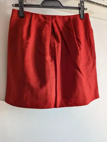 스픽앤스팬 플리츠 미니 스커트 오렌지 레드 Spick & Span