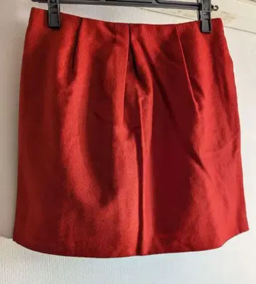 스픽앤스팬 플리츠 미니 스커트 오렌지 레드 Spick & Span