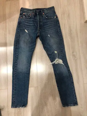 Levi 501 스키니진 데미지 가공