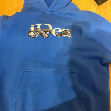 iDea 로고 후드 부착 후드티 파랑