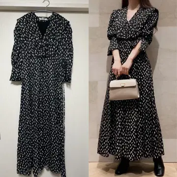 SNIDEL 빅 컬러 클래시컬 원피스