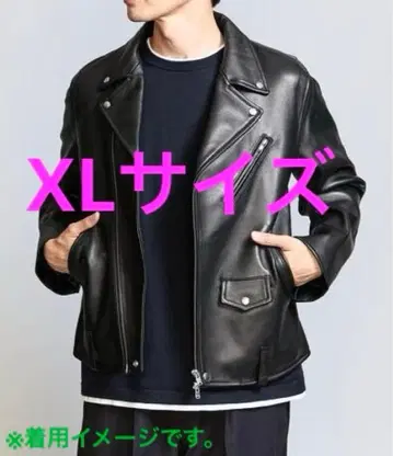 레어 XL BEAUTY & YOUTH 양가죽 시어링 가죽 더블 라이더스