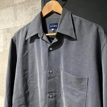 BEAMS 빔즈 코듀로이 셔츠 그레이 L 세