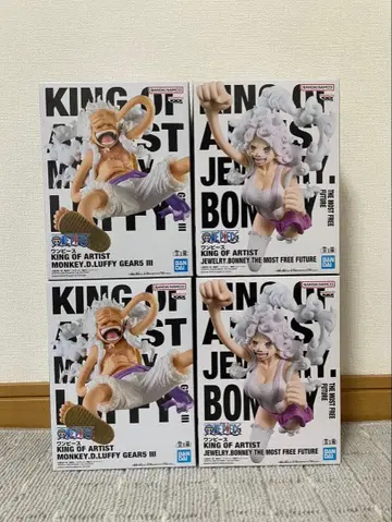 원피스 KING OF ARTIST 루피 & Bonnie 피규어 4개 세트