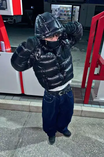 archive 후디 퍼퍼 자켓 opium core 해외 스트릿