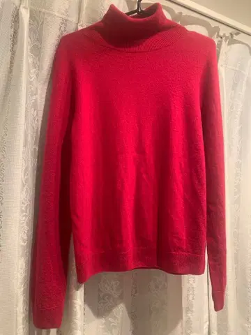 UNIQLO 빨간색 캐시미어 터틀넥 M