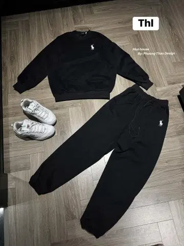 블랙 맨투맨 셋업 M 사이즈