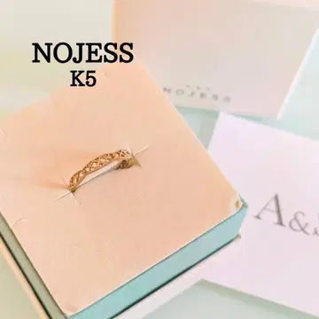 NOJESS K5 골드 시스루 플라워 웨이브 밀 반지 5호