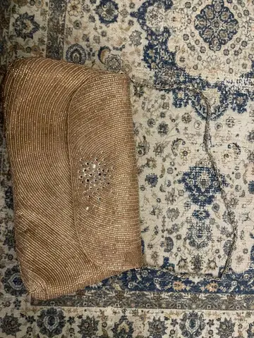 골드 비즈 장식 파티 백