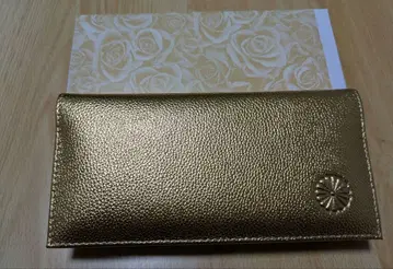 국화 문양 장지갑 골드 황궁