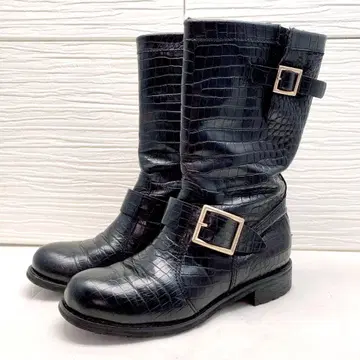 지미 추 크로커다일 패턴 엔지니어 부츠