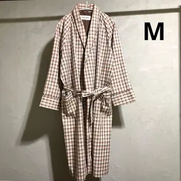 새상품급 90s 피에르 가르뎅 체크 가운 코트 빈티지