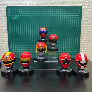 슈퍼전대 히어로 헬멧 피규어 7개 세트