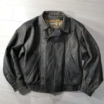 Archive A-2계 다크 브라운 가죽 자켓 짧은 기장 소가죽