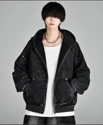 ADRER 더블 지퍼 후드티