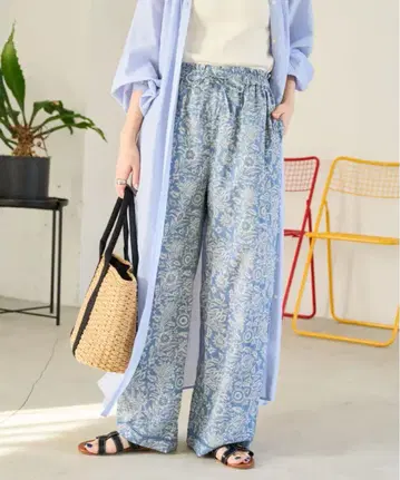 [택 포함 새상품] 프릭스스토어 한정판 인도 꽃무늬 팬츠