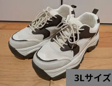 통굽 화이트 브라운 스니커즈 다나카 리나 콜라보 시마무라