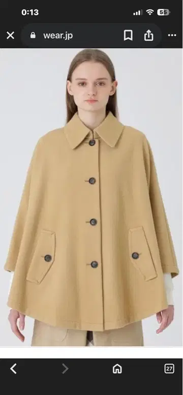 BLUE LABEL CRESTBRIDGE 판초 코트