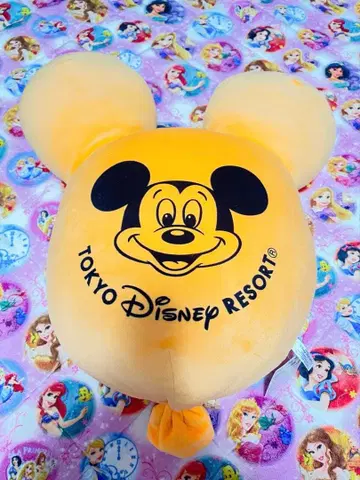 디즈니 벌룬 쿠션 오렌지 택 포함 미사용 새상품