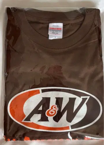 [브라운] 새상품 A&W 로고 티셔츠 오키나와