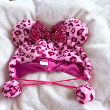 디즈니 레오파드 무늬 미니 팬캡 2025 핑크