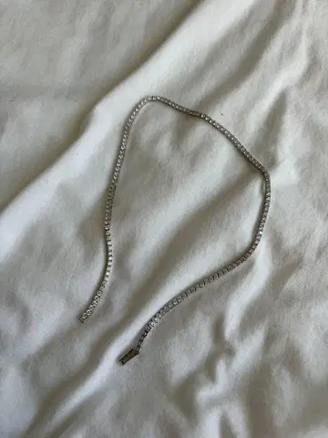 실버 테니스 목걸이 3mm 45cm