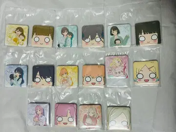 세가 럭키 쿠지 하스노소라 여학원 캔뱃지 전 8종 컴플리트 세트