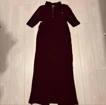 신상 SNIDEL 피케 셔츠 스커트 셋업