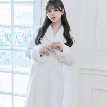 슬림 허리 퍼 코트 OLIVE des OLIVE