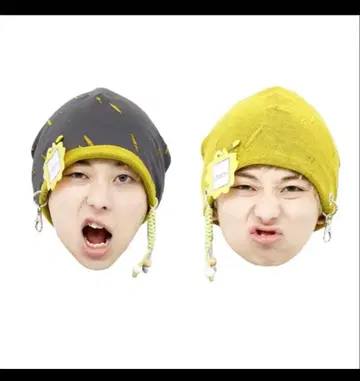 isecai Whimgy Beanie Charcoal x Yellow