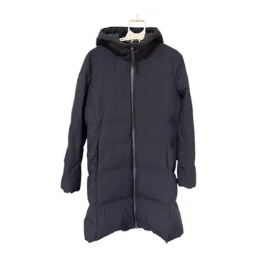 유니클로 UNIQLO 후드 부착 심리스 다운 숏코트 네이비