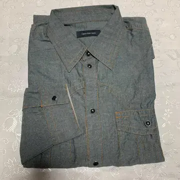 Calvin Klein Jeans XL 그레이 긴팔 셔츠