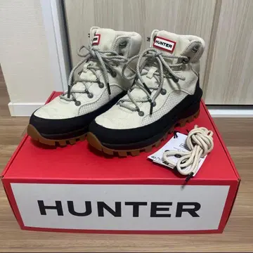 HUNTER 트레킹 슈즈 화이트/블랙