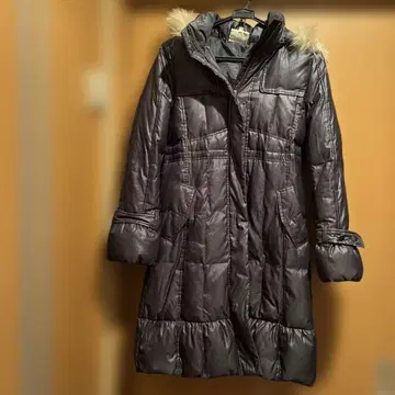 EMMA JAMES 후드 부착 다운 자켓 롱 코트 다운 코트