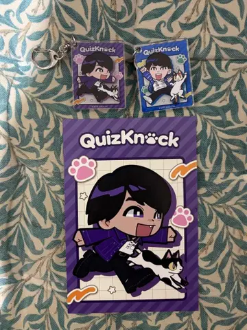 QuizKnock 마네키네코 콜라보 아크릴 키링 엽서