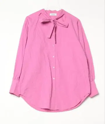 sahara 핑크 리본 긴팔 셔츠