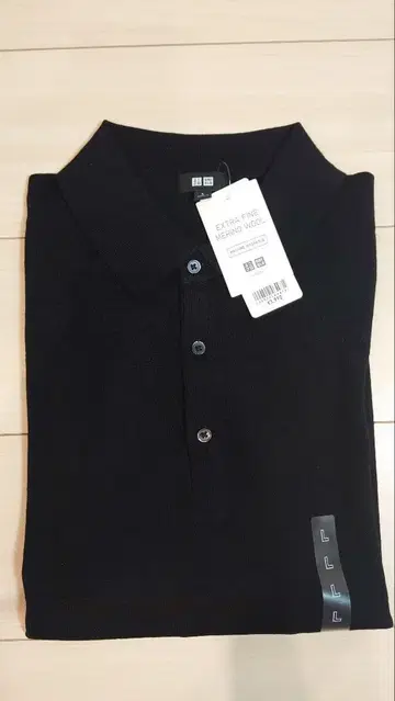 유니클로 메리노 니트 피케 셔츠 긴팔 L 사이즈