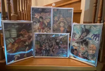 원피스 3D 아트 포스터 5장 & 1000피스 직소 퍼즐 세트