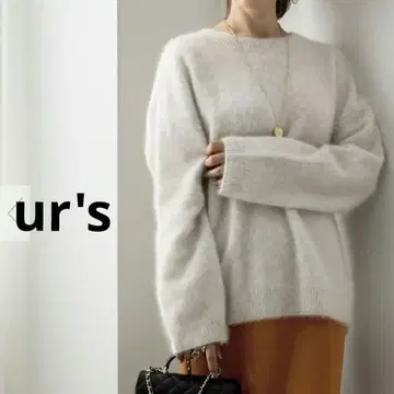 [ 택 포함 새상품 ] ur's 유어즈 울 혼방 크루넥 긴팔 니트 스웨터