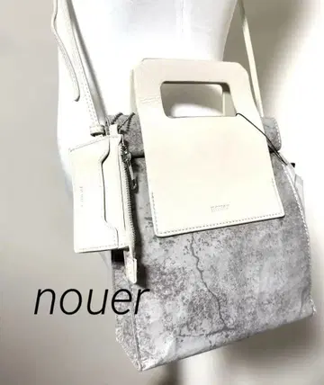 새상품*nouer 숄더백 그레이와 화이트 핸드백 미니 지갑 포함