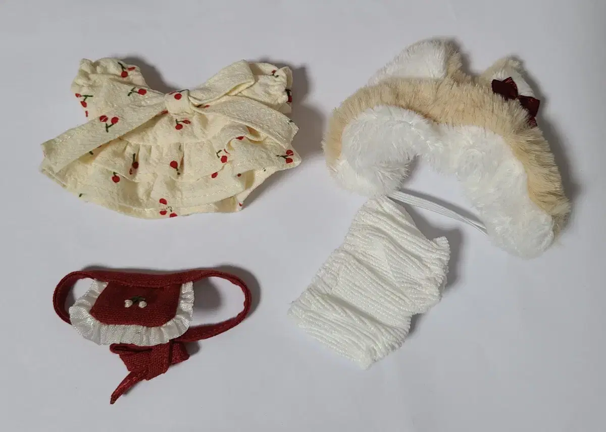 10cm doll cotton doll dress Onepiece cherry clothes