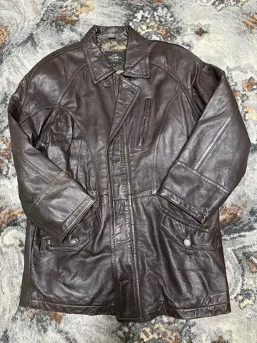 JOY MEABEL 블루종 양가죽 다크 브라운 레더 자켓