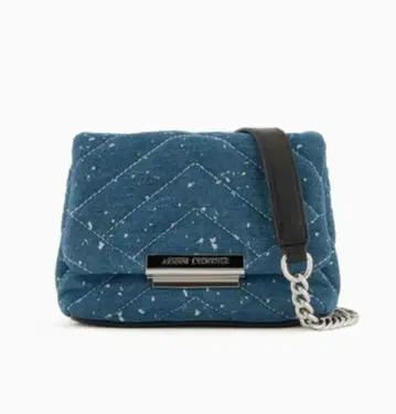 ARMANI EXCHANGE 퀼팅 데님 숄더백