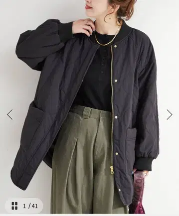 B.C.STOCK 리브 충전솜 블루종 미사용 새상품 택 없음 블랙