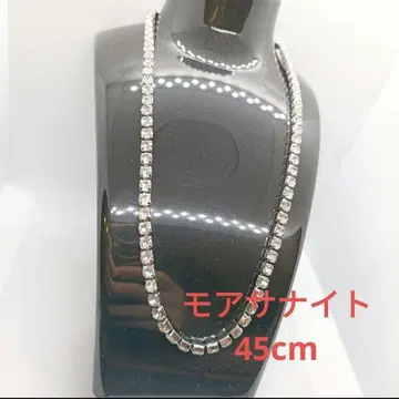 새상품 모이사나이트 목걸이 테니스 실버