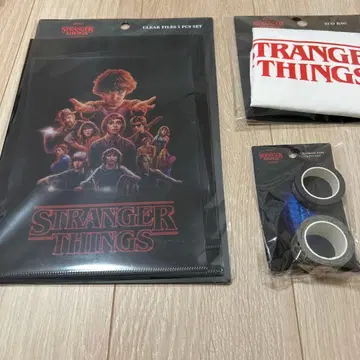 기묘한 이야기 클리어 파일 에코백 마스킹 테이프